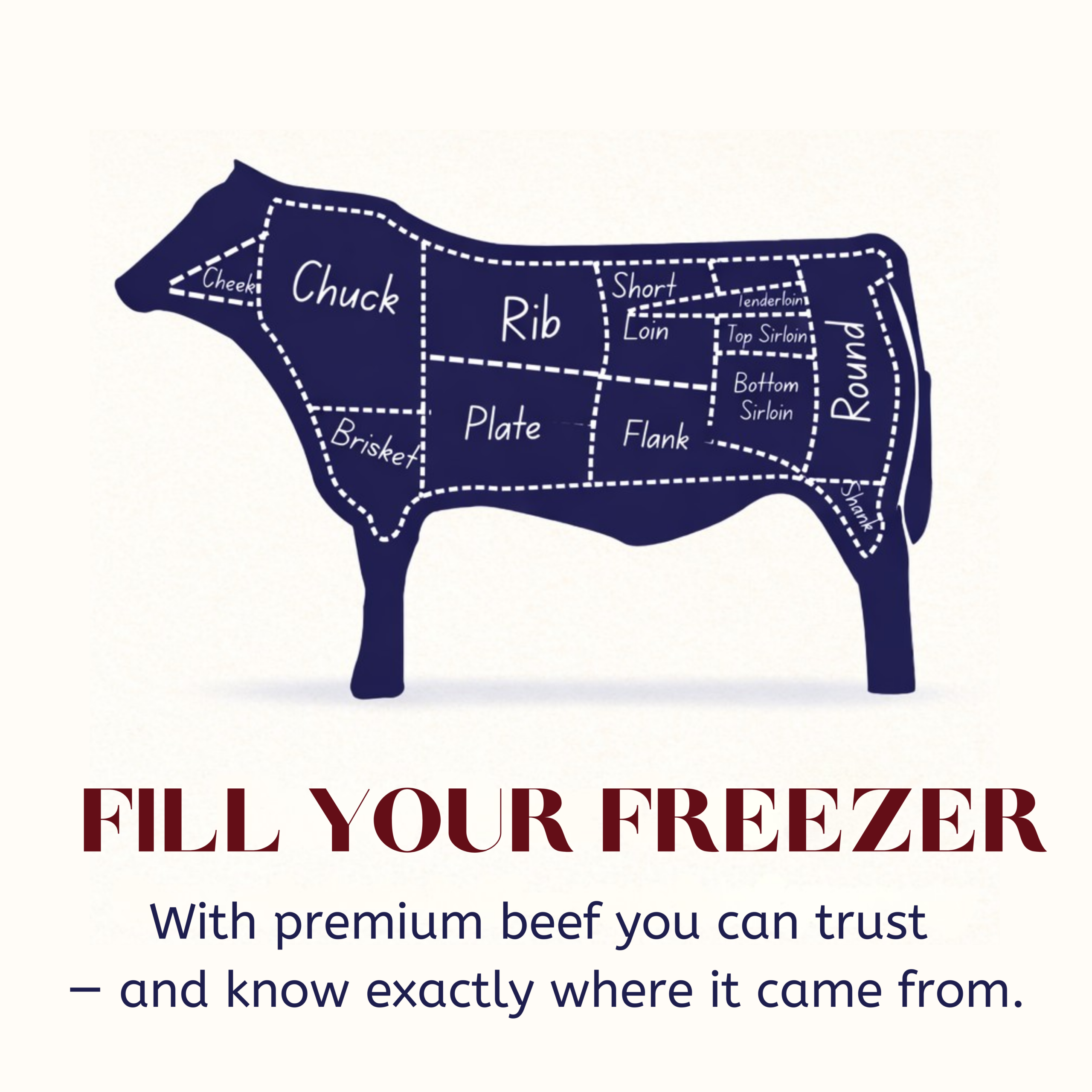 fill your freezer beef share image with cuts steer